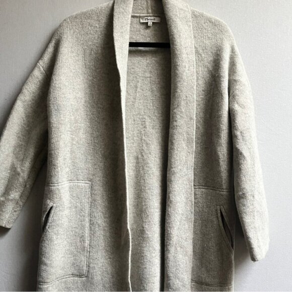 Madewell 100% Merino Wool open knit duster cardigan jacket Sz XS - Picture 7 of 13